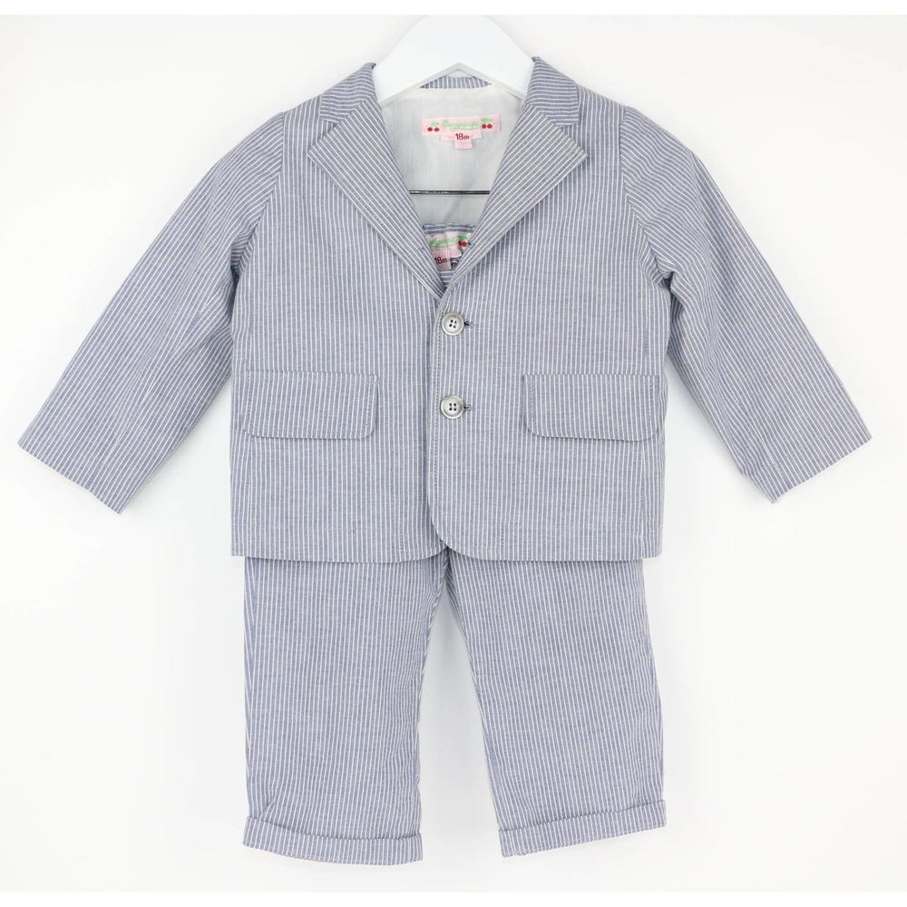 Bonpoint Chambray Pinstripe Suit for 18 month old